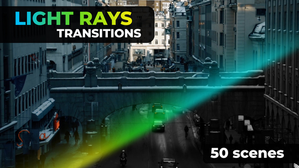 Light Rays Transitions Elements template preview