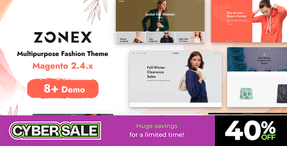 Zonex - Minimalist Responsive Magento 2 Fashion Theme