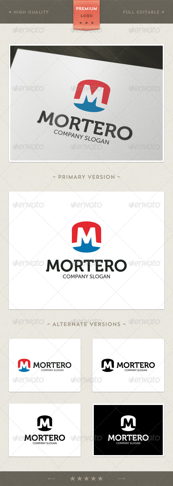 Mortero - M Letter Logo Template - Letters Logo Templates
