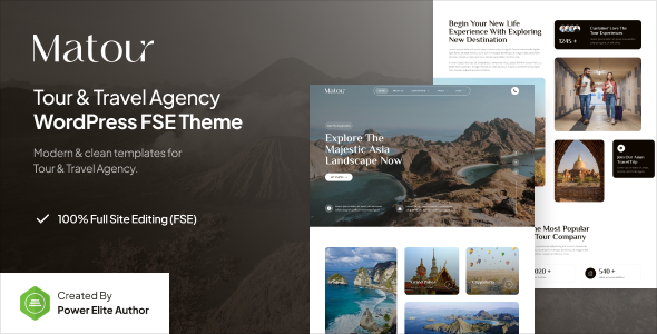 Matour – Tour & Travel Agency FSE WordPress Theme