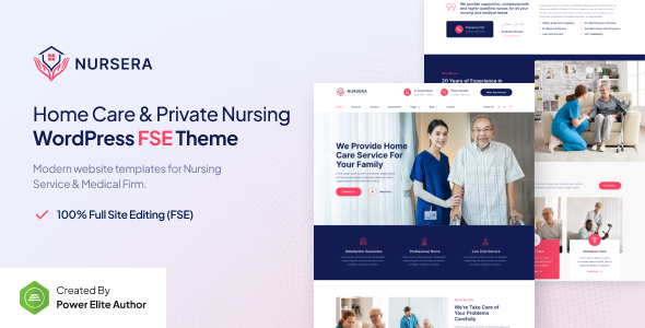 Nursera – Home Care & Private Nursing FSE WordPress Theme