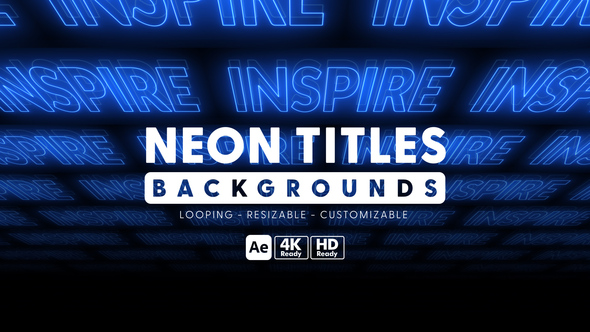 Neon Titles Backgrounds Titles template preview