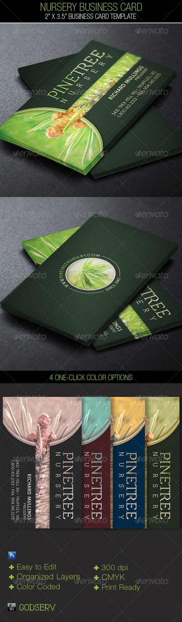 Nursery Business Card Template - Industry Specific Business Cards