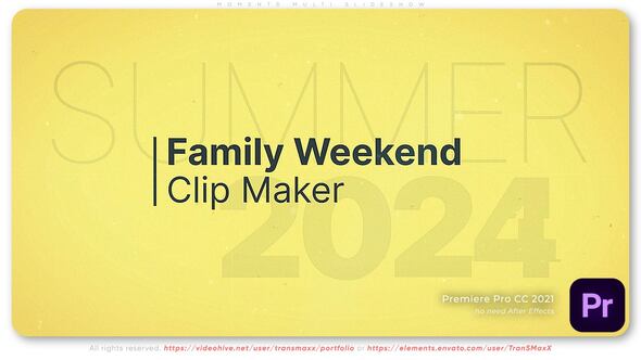 Moments Multi Slideshow Premiere Pro template preview