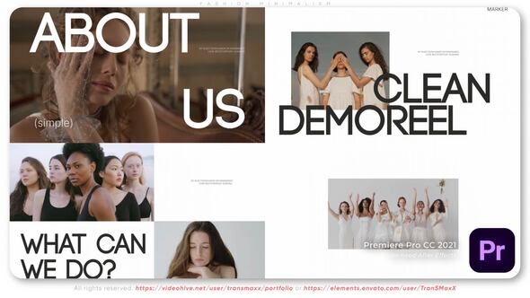 Fashion Minimalism Premiere Pro template preview