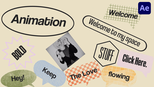 Gravity Drops Typography Unveil broadcast-packages template preview