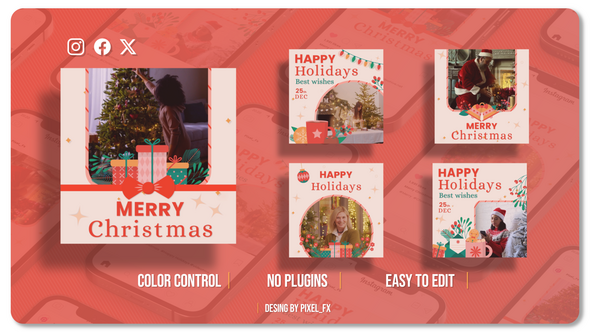 Merry Christmas | Happy New Year Posts V1 Openers template preview