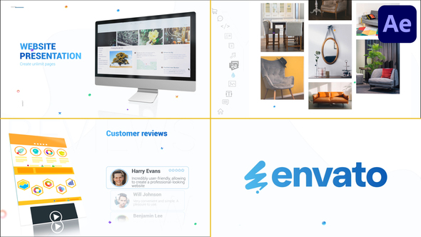 Web Constructor for After Effects Product Promo template preview