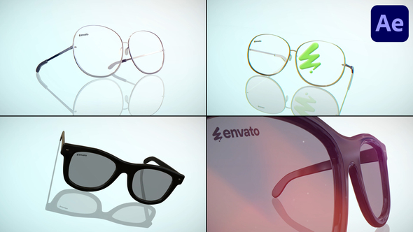 Eyeglasses Logo for After Effects Logo Stings template preview