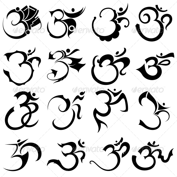 Hinduism aum letter symbol vector design Stock Vector Image  Art  Alamy