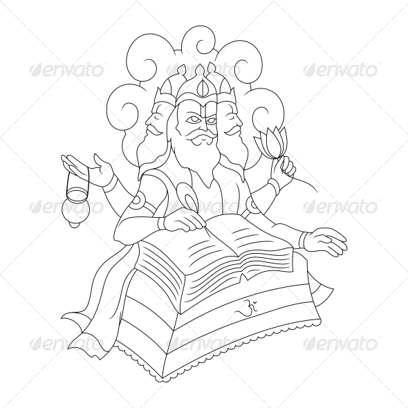 Brahma Religious Vector Design - Religion Conceptual