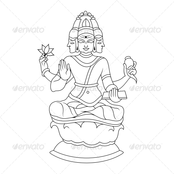 Brahma Religious Vector Design - Religion Conceptual