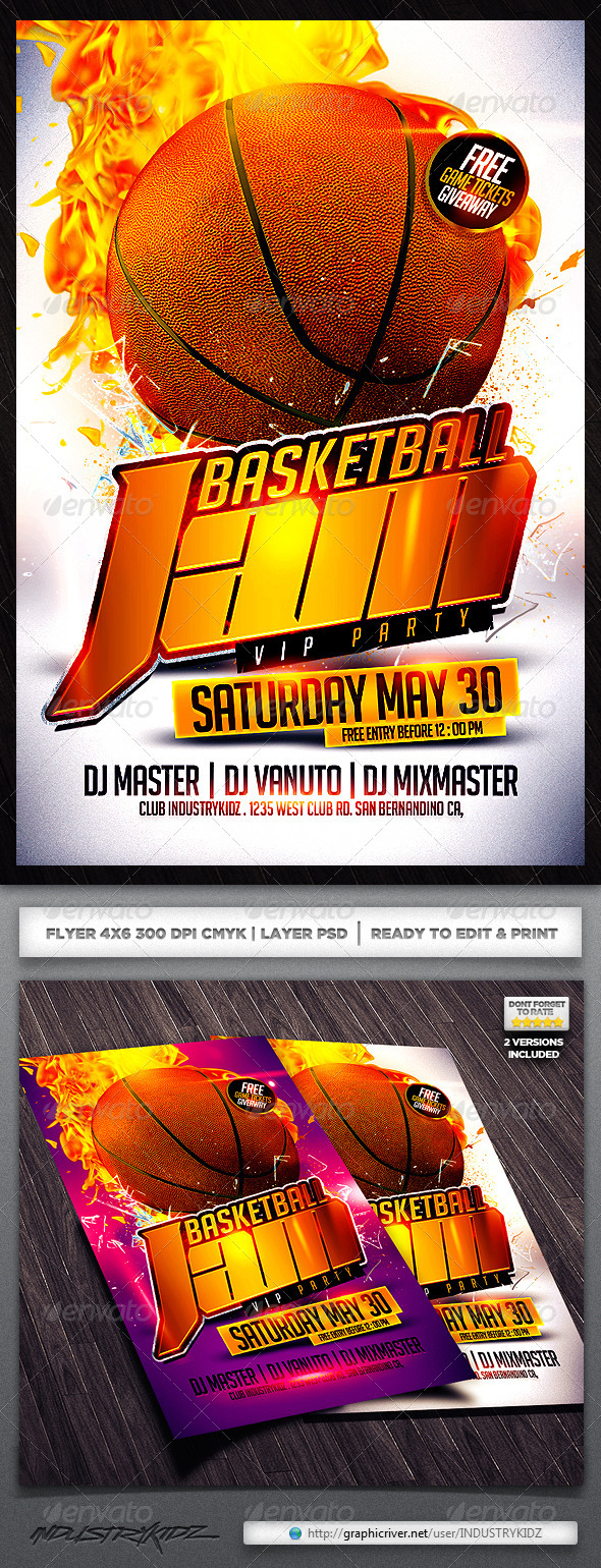 Basketball Flyer Template - Sports Events