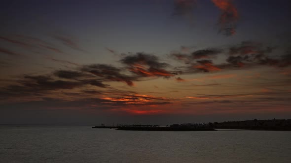 Resort Beach with Parasol and Sea Sunrise alt