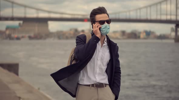 Coronavirus Lockdown Self Distance Pandemic. Virus Protection Medical Face Mask. alt