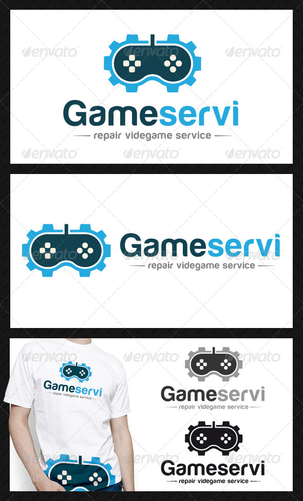 Game Gear Repair Service Logo - Objects Logo Templates