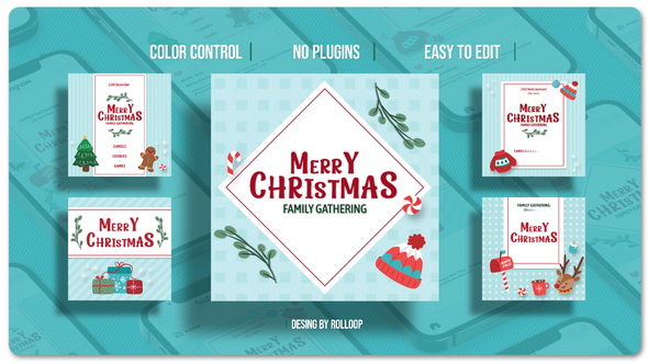 Merry Christmas Posts V1 Openers template preview