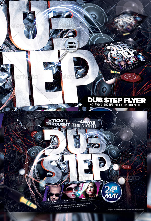 Dub Step Flyer - Flyers Print Templates