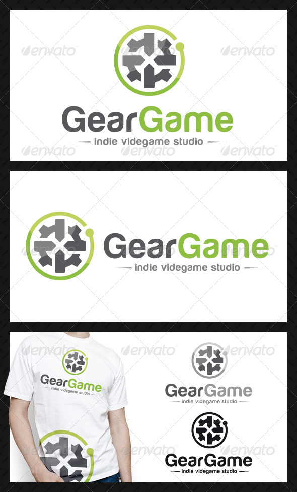 Game Gear Logo Template - Vector Abstract