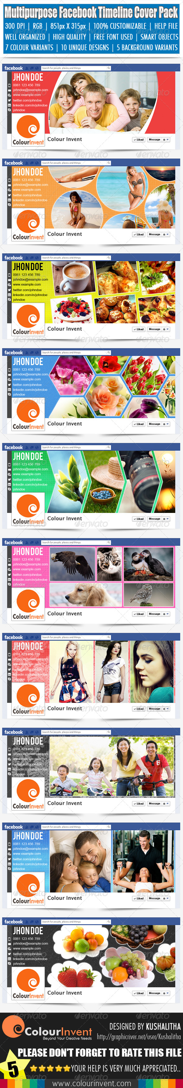 Multipurpose Facebook Timeline Cover Pack - Facebook Timeline Covers Social Media