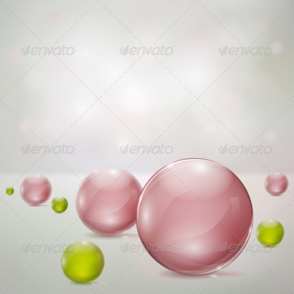 Abstract Background With Glass Spheres - Backgrounds Decorative