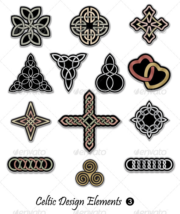 Celtic Design Elements 3 - Decorative Symbols Decorative