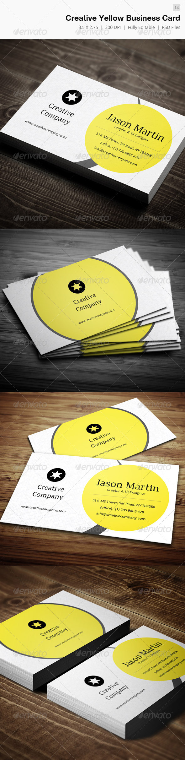 Creative Yellow Business Card - 14 - Creative Business Cards