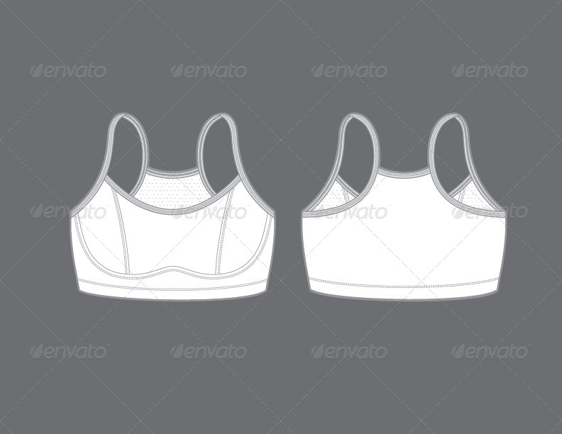 Women's Active Wear Template Bra and Tank by Monoapple | GraphicRiver