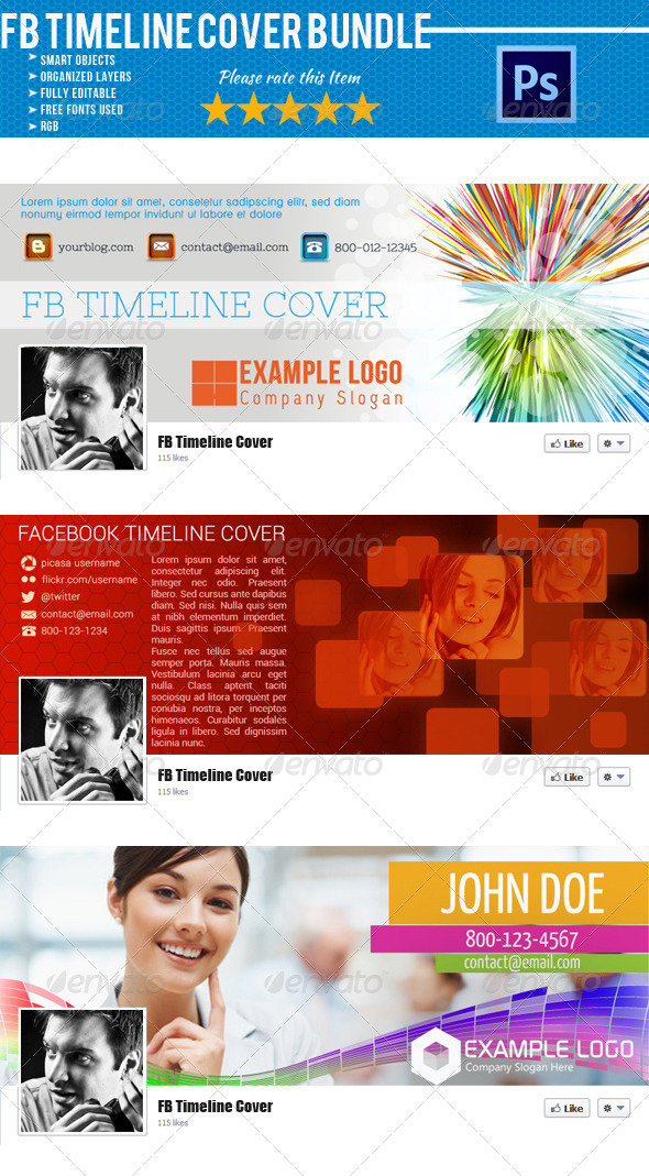 Facebook Timeline Cover Bundle 03 - Facebook Timeline Covers Social Media