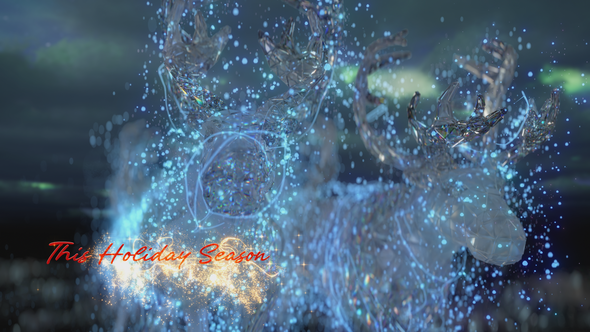 Santa Sleigh Reveal Logo Stings template preview