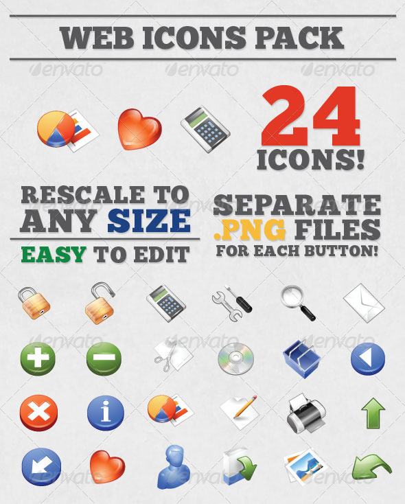 24 Premium Web Icons - Web Icons