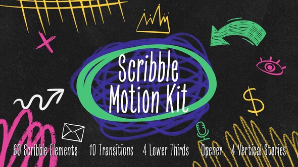Scribble Motion Kit Elements template preview