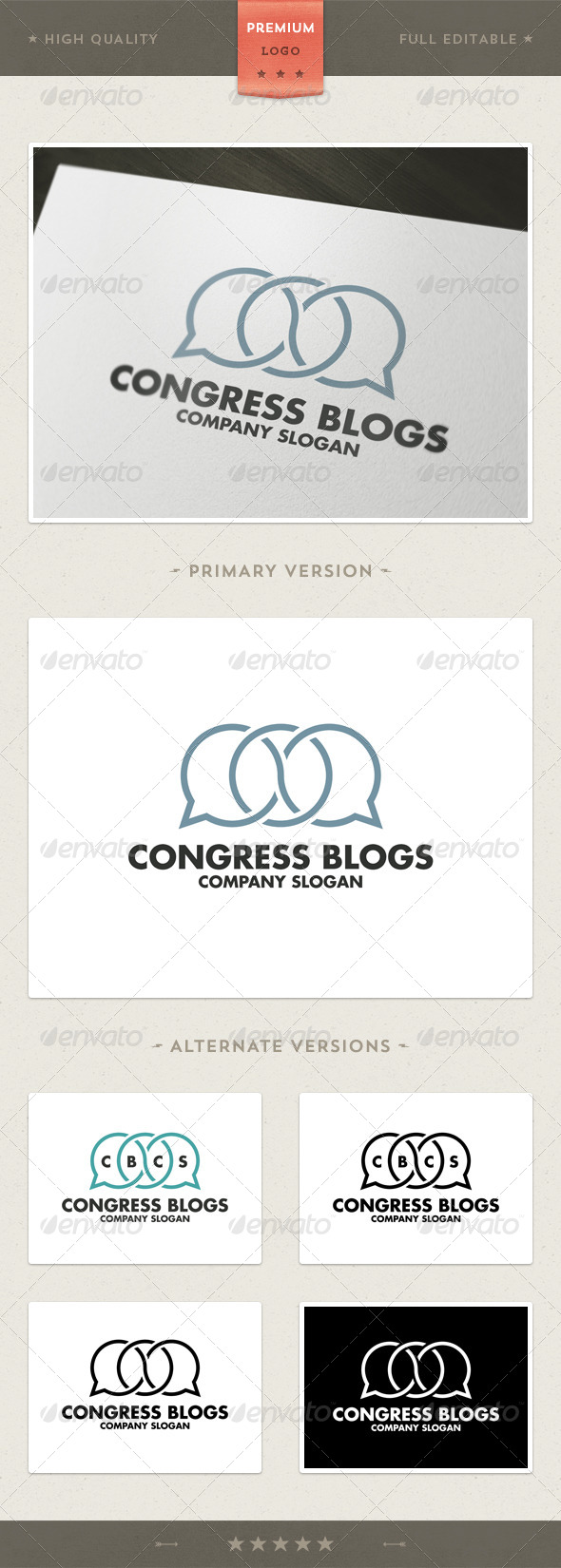 Congress Blogs Logo Template - Symbols Logo Templates
