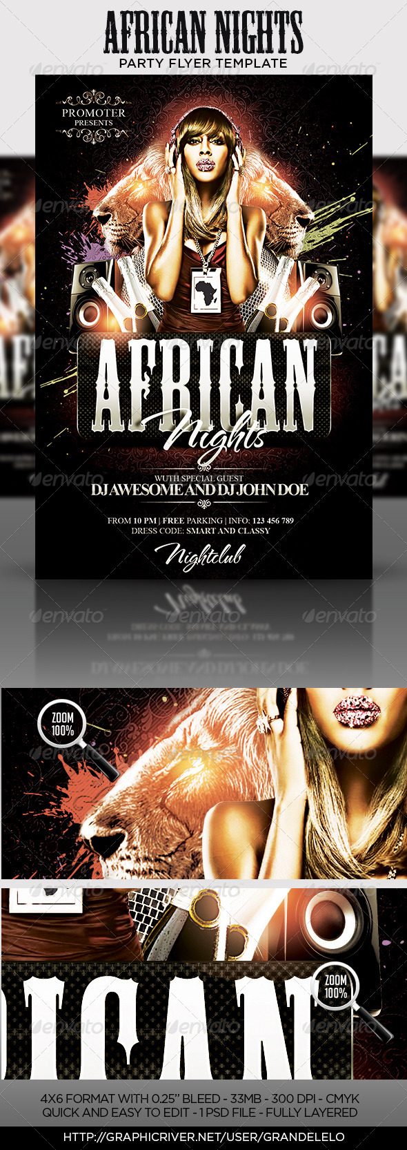 African Nights Flyer Template - Clubs & Parties Events