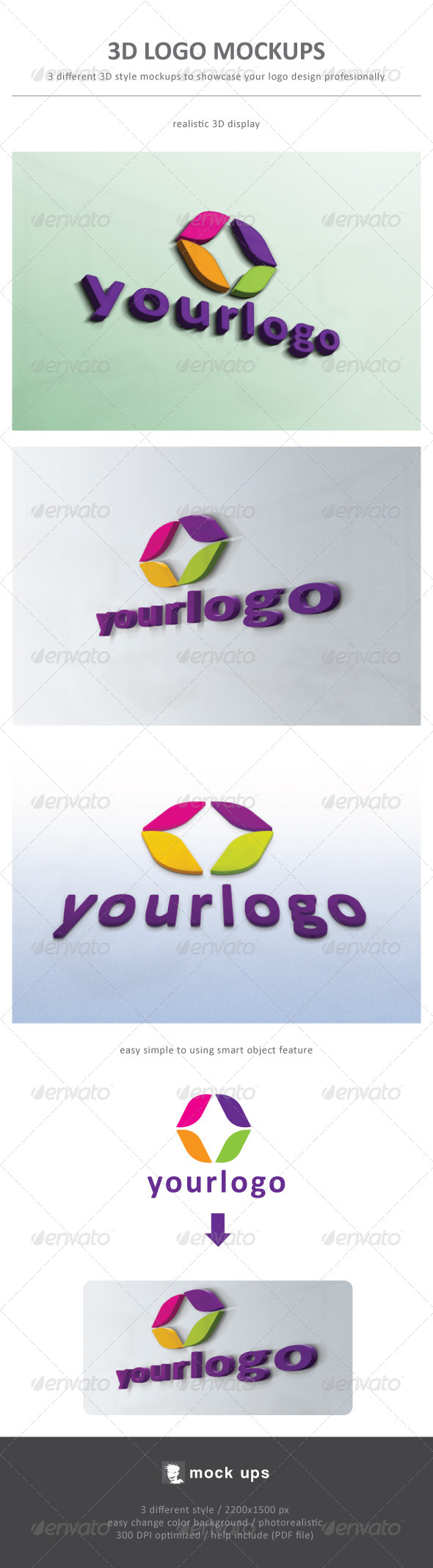 3D Logo Mockup - Logo Product Mock-Ups