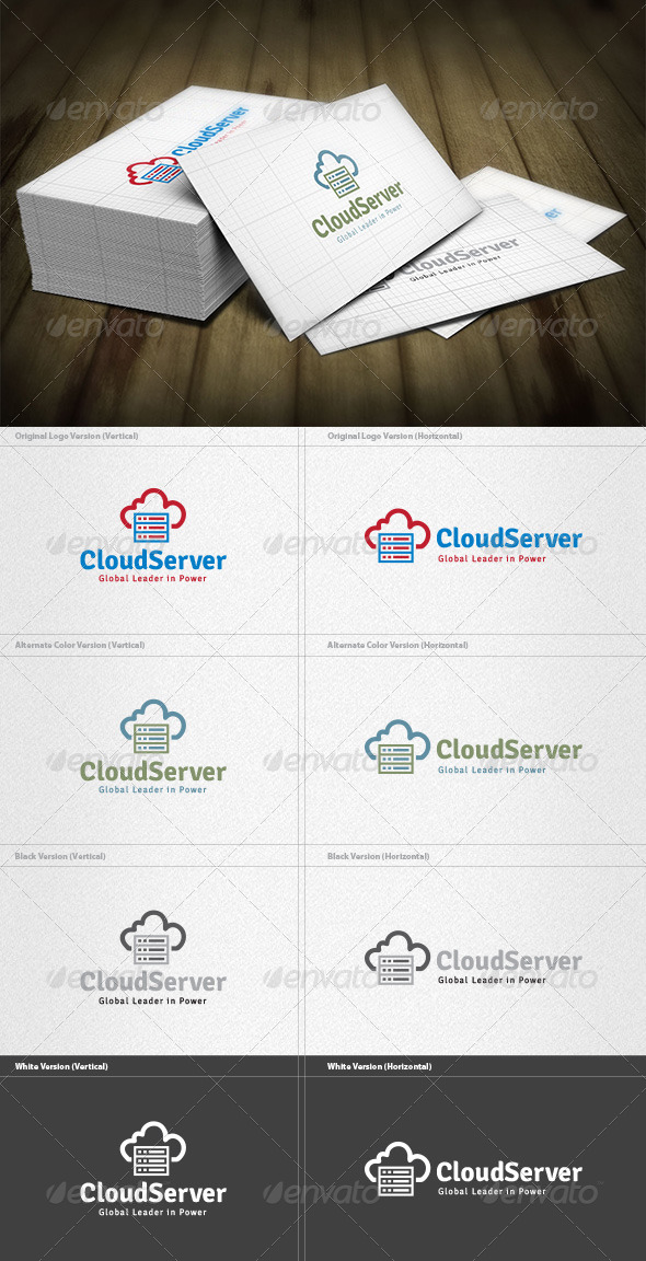 Cloud Server Logo - Vector Abstract
