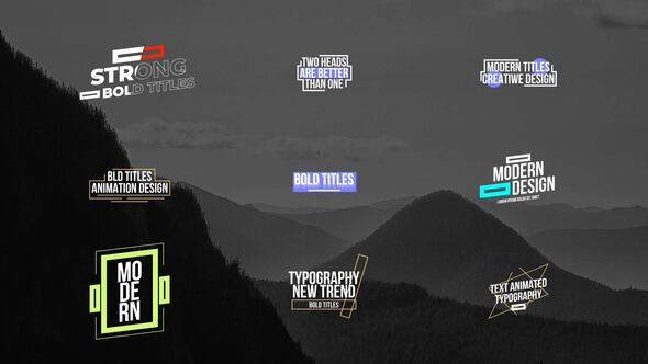 Bold Titles | AE Titles template preview