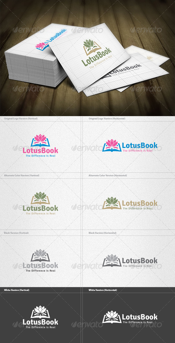 Lotus Book Logo - Symbols Logo Templates