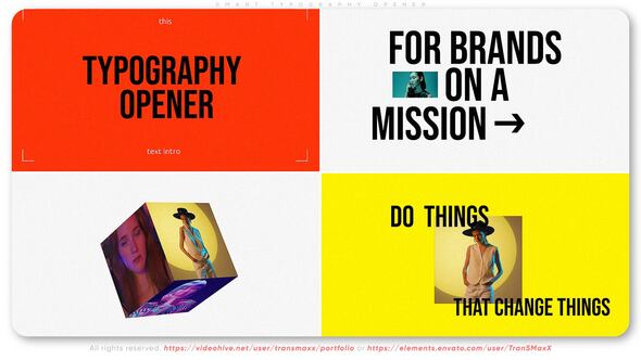 Smart Typography Opener Titles template preview
