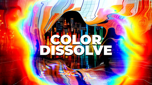 Color Dissolve VHS Glitch Slideshow Opener Openers template preview