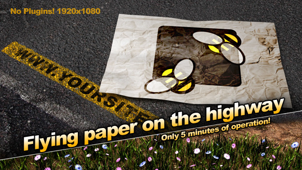 Flying paper on - VideoHive 4545078