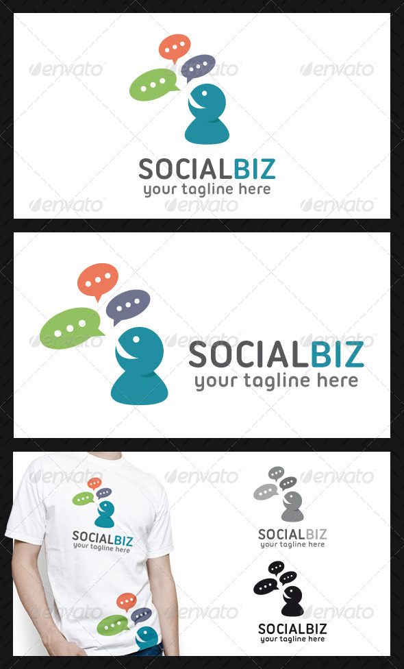 Social Business Logo Template - Humans Logo Templates