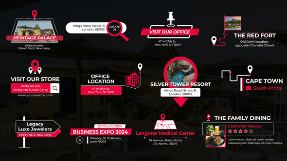 Address & Location Titles Titles template preview