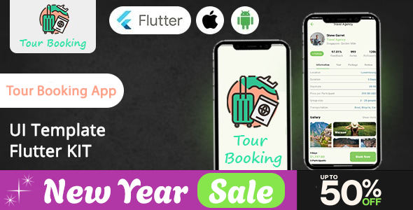 Complete Tour Booking App UI Kit for Flutter
