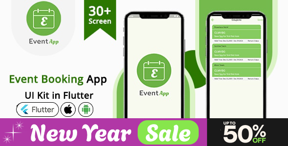 Online Event Booking Flutter UI Kit Nulled
