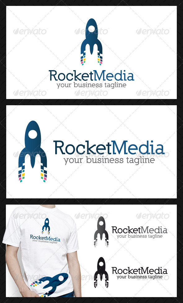 Rocket Media Letter M Logo Template - Letters Logo Templates