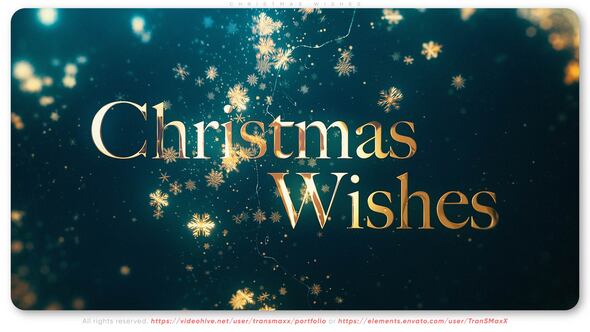 Christmas Wishes Titles template preview