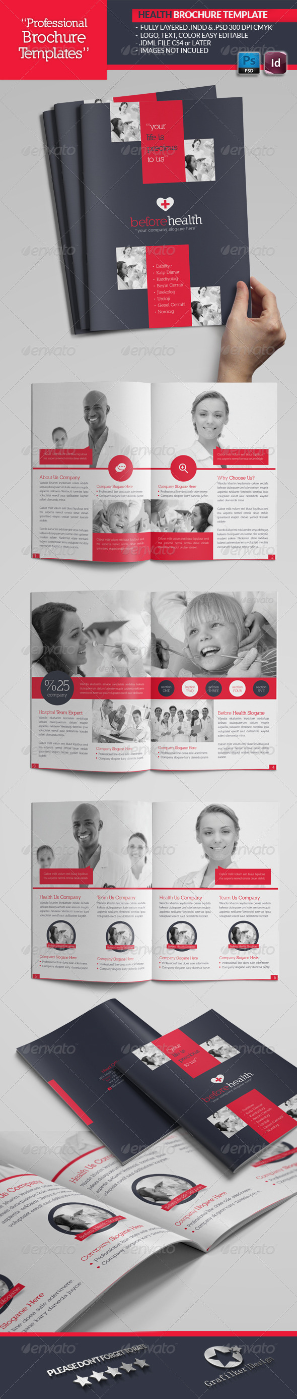 Health Brochure Template - Brochures Print Templates