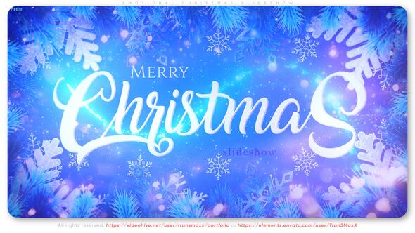 Emotional Christmas Slideshow Openers template preview