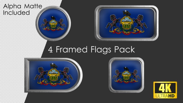 Pennsylvania State Flag Framed alt